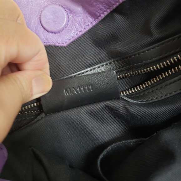 GIVENCHY Purple Tinhan Lamb Leather Shoulder Purse - Picture 10 of 14